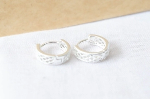 L-ARC0011 Aros cubanos rombos lineas finas