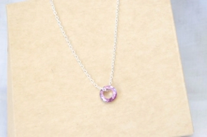 L-CA0358 Cadena 40cm + dona cristal ROSA