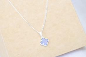 L-CA0360 Cadena 45 cm + trebol LAVANDA