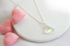 L-CA0104 Cadena triangulo cristal TRANSPARENTE