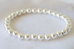 L-PU0177  Pulsera elastizada bolas 6mm
