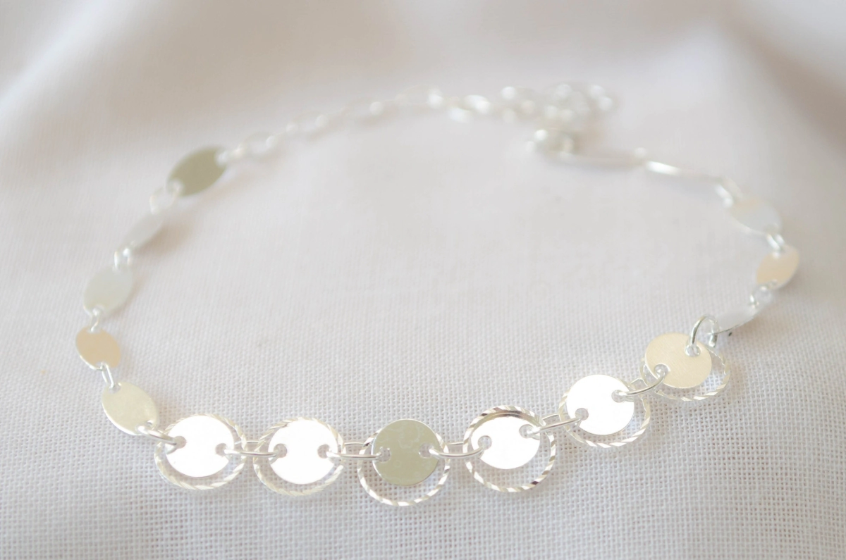 L-PU0181 Pulsera circulos con cierre con arbol vida