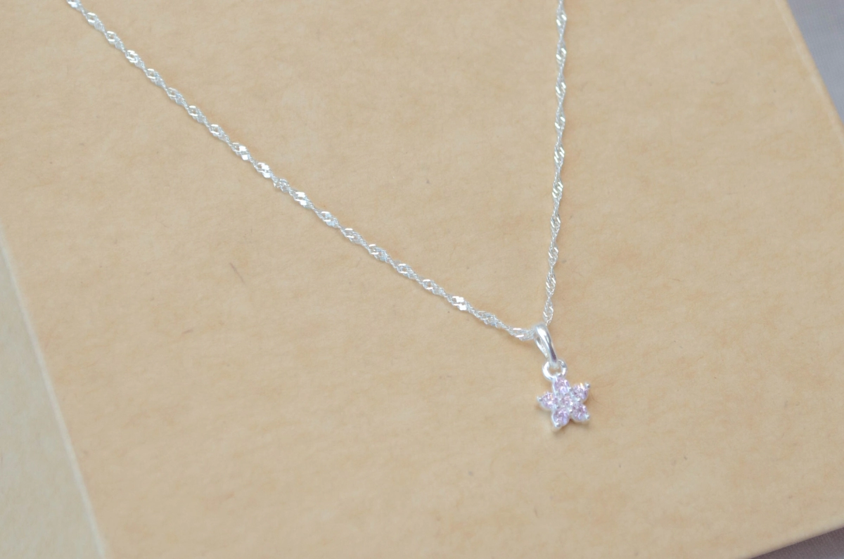 CA0004 Cadena 40 + estrella micropave rosa