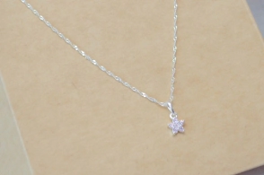 CA0004 Cadena 40 + estrella micropave rosa