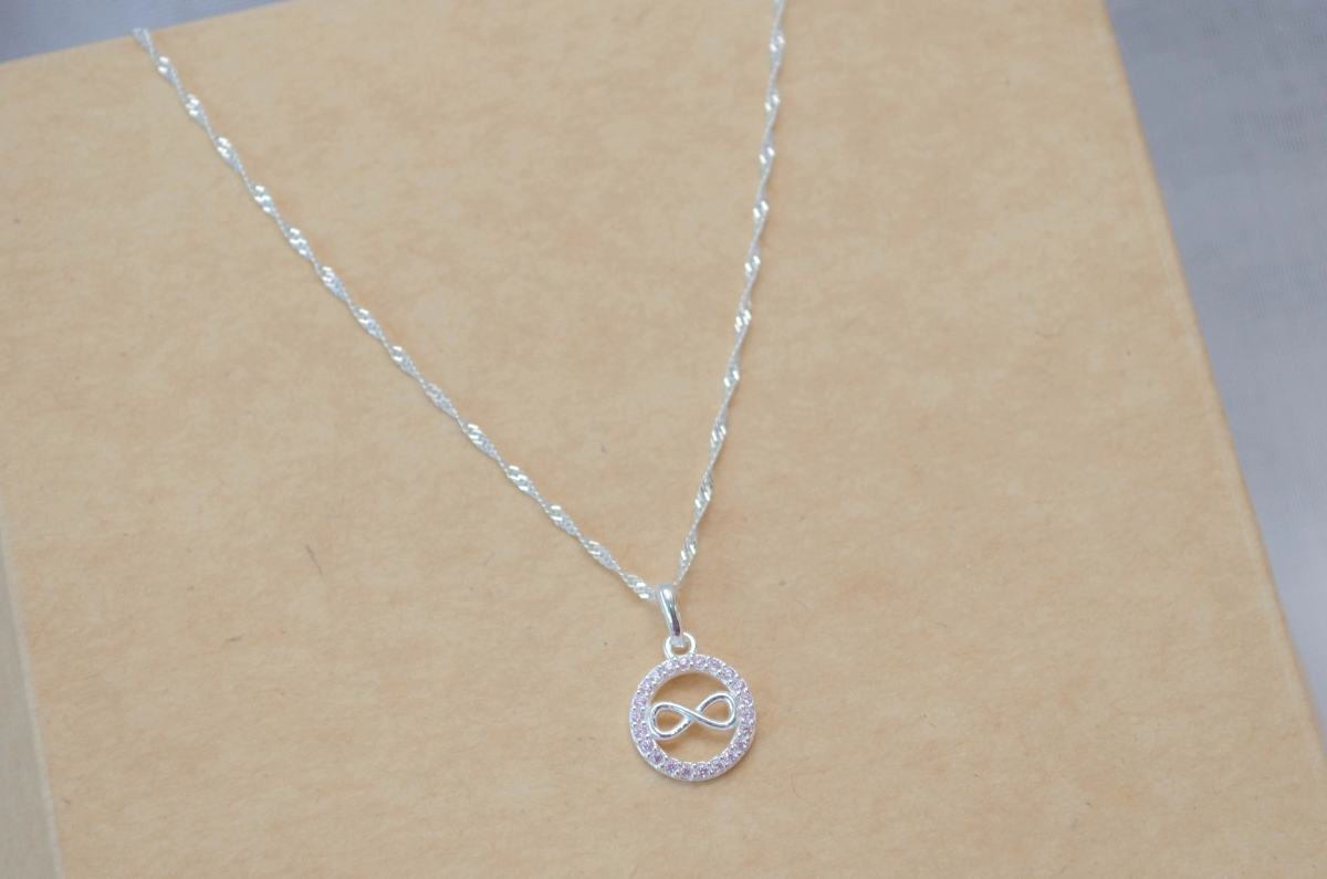 CA0006 Cadena 45+dije infinito circulo TRANS