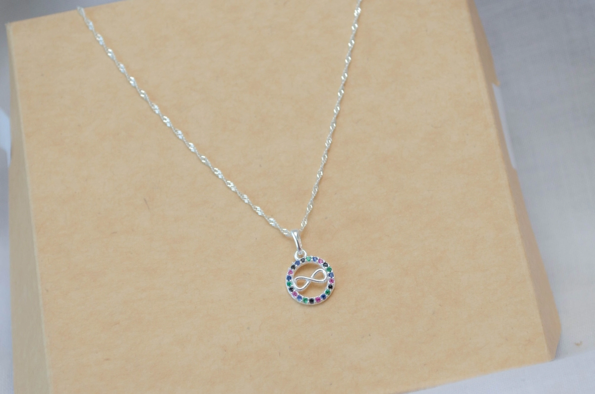 CA0006 Cadena 45+dije infinito circulo MULTI