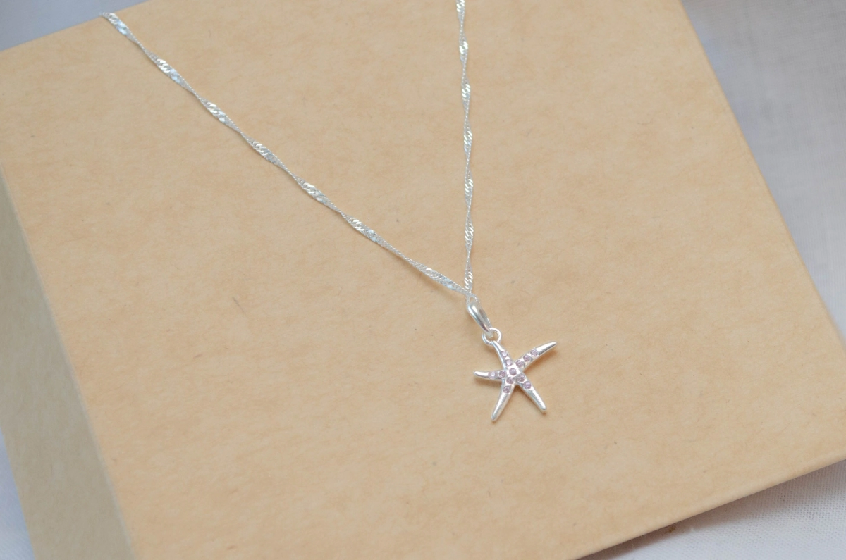 CA0010 Cadena 45 + estrella transparente