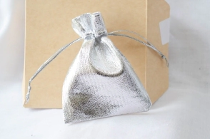 BOLSA LUREX PLATEADA 7X9CM