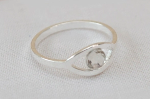 ABAN0002 Anillo ovalo cubic centro TRANSPARENTE