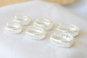 L-TRI0069 Trio argollas ovaladas caladas