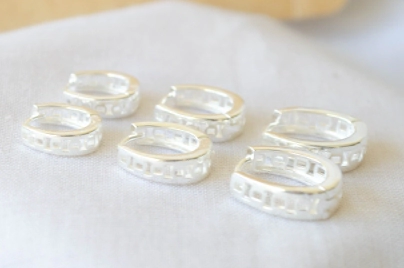 L-TRI0069 Trio argollas ovaladas caladas