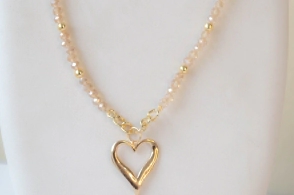 F-CA0007 Colgante cristales champagne corazon xl 