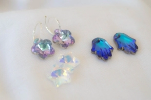 AR0009 Aros cubanos con set x3 dijes cristales