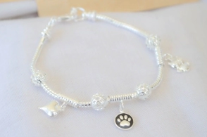 L-PU0205 Pulsera simil pandora con dijes