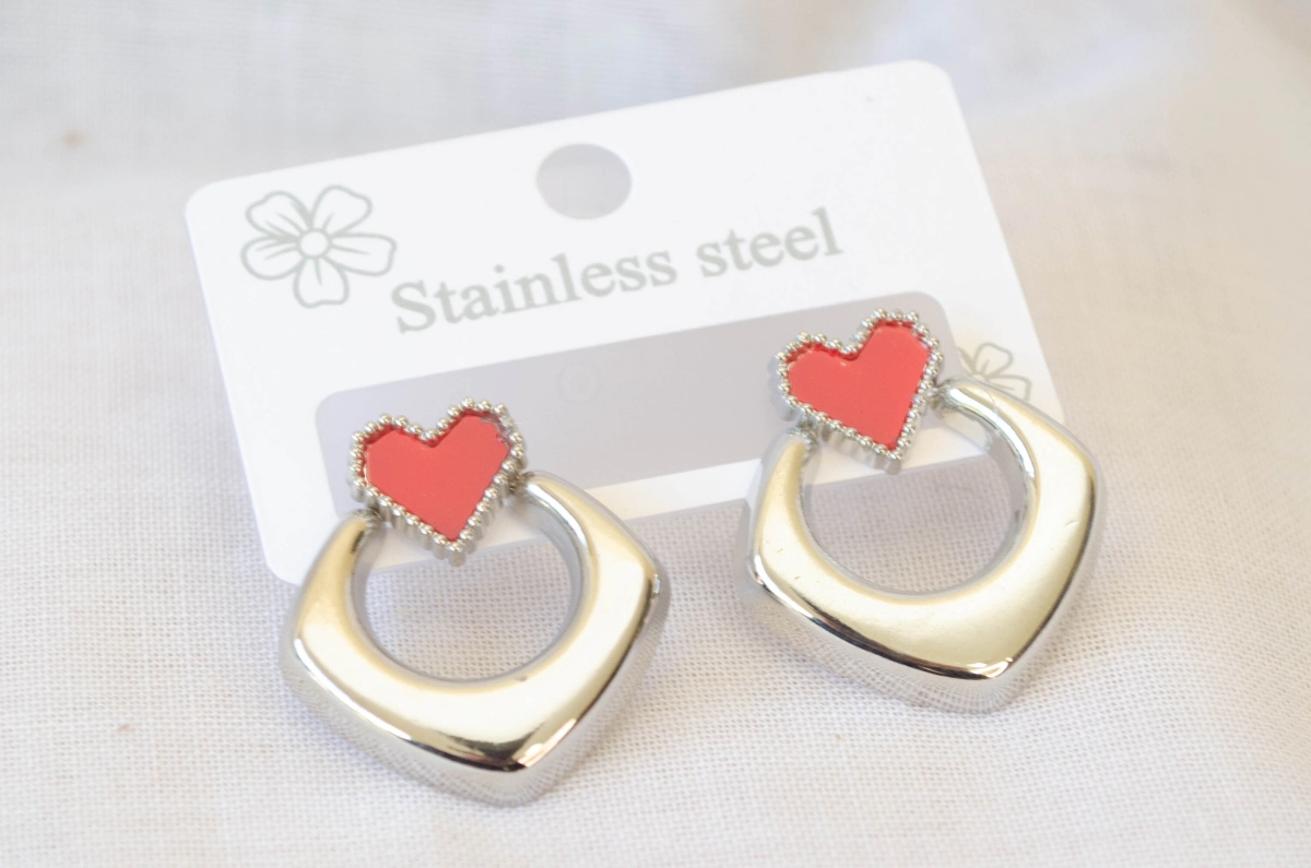 AQA0005 Aros simil inflado corazon
