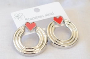 AQA0007 Aros simil inflado corazon