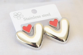 AQA0008 Aros simil inflado corazon 