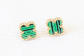 ADA0002 Aros flor TREBOL chico VERDE