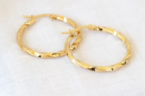 ADA0004 Aros argollas torsadas 3cm