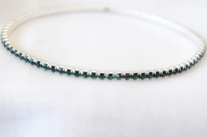 L-PU0206 Pulsera elastizada cubics NEGRO