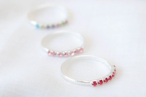 L-AN0179 Anillo cubics ROJO