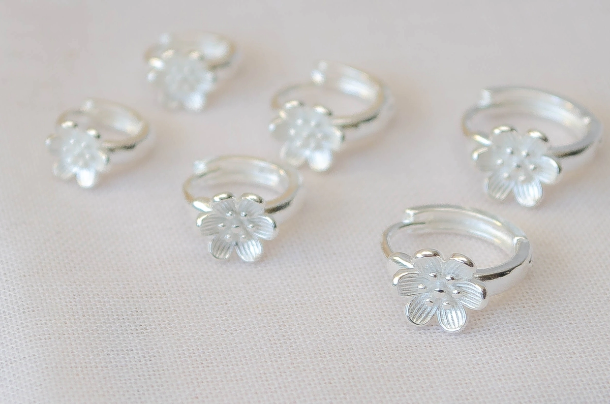L-TRI0075 TRIO aros cubanos flor