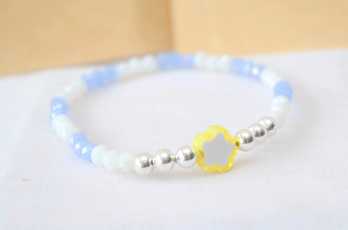 L-PU0210 Pulsera cristal elastizada MUNDIAL estrella