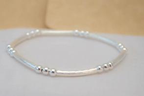 L-PU0218 Pulsera elastizada tubos bolitas