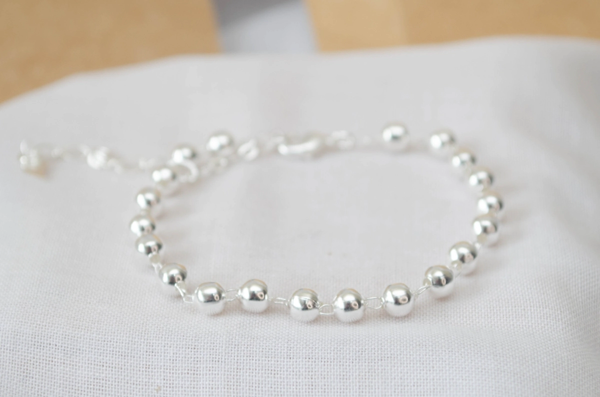 L-PU0229 pulsera bolitas 17 cm + 6
