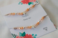 AMI0001 SETx 2 pulseras hilo chino cristales nude ESTRELLA
