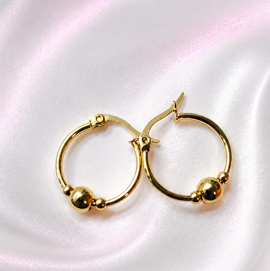 ADA0010 Aros argollas con bolitas