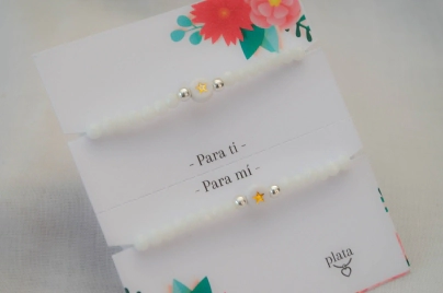 AMI0025 SETX2 pulseras amigas mundial BLANCO