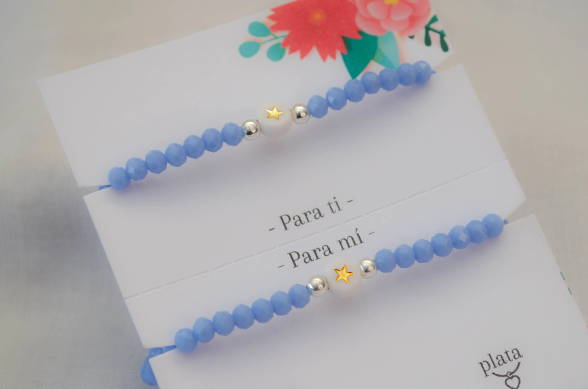 AMI0025 SETX2 pulseras amigas mundial CELESTES