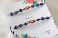 AMI0032 SET X 2 Pulseras ojitos turcos centro ojito COLOR SRTIDO