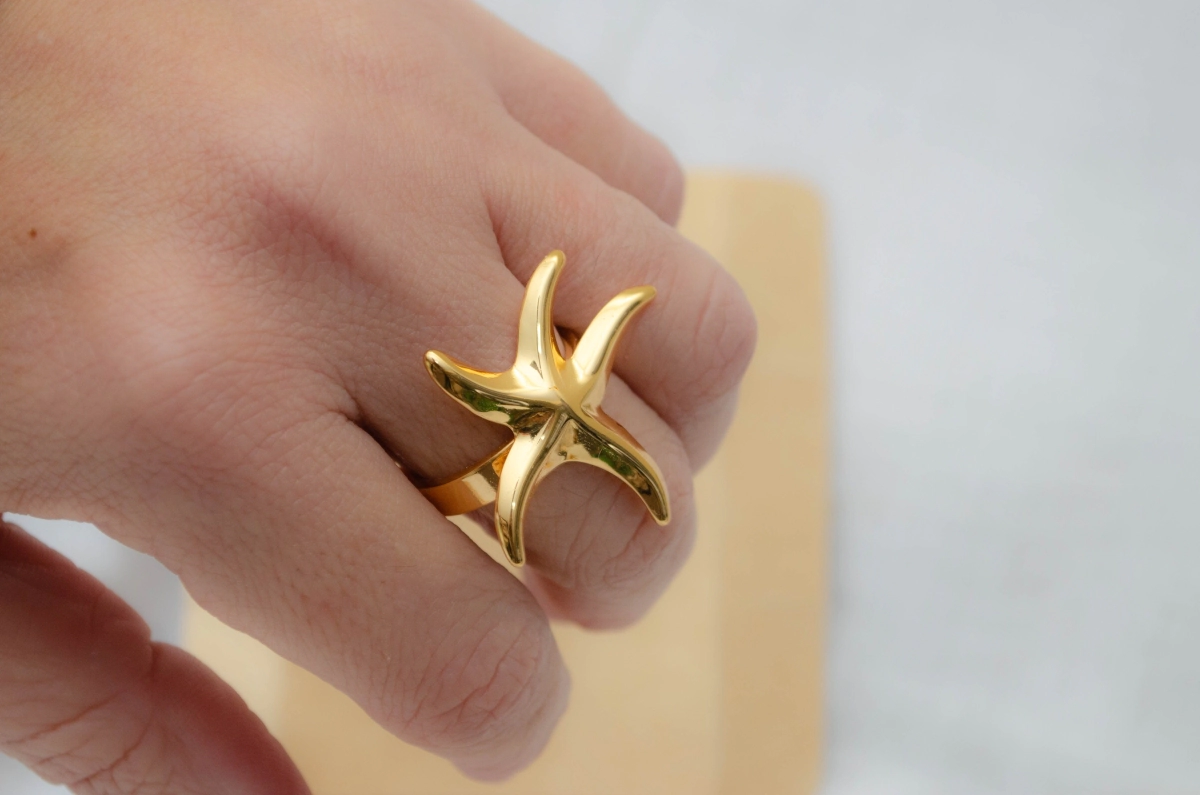 ADAN0205 Anillo estrella mar xl
