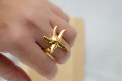 ADAN0205 Anillo estrella mar xl
