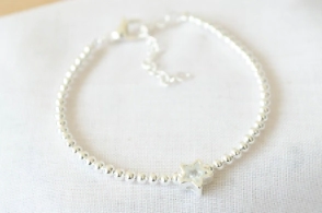 ABP0027 Pulsera bolitas centro estrella cubic 18+5cm