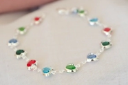 ABP0030 Pulsera corazones cubics colores