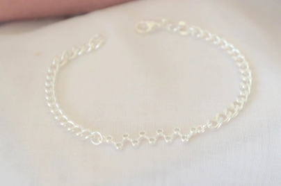 ABP0033 Pulsera grumet centro cubics zig zag