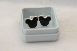 ABRI1543 Aros abridores resina  MICKEY BRILLOS NEGRO