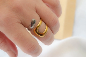 ABAN0064 Anillo aceros combinado tipo rectangular