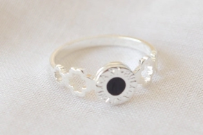 ABAN0045 Anillo tipo bulgary negro