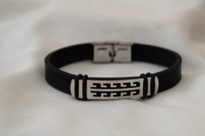 L-PU0230 Pulsera caucho centro