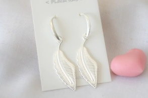 L-AR1205 Aros colgantes hojas 
