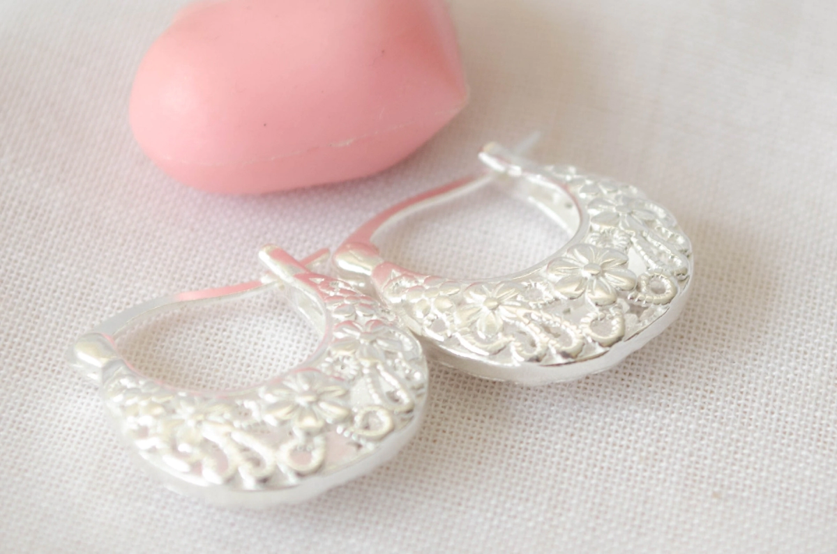 L-AR1214 Aros argollas canastas flores