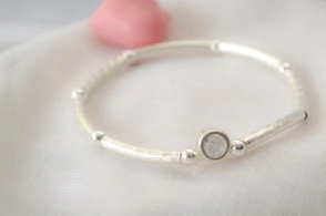 L-PU0239 Pulsera elastizada tubos bolitas susano