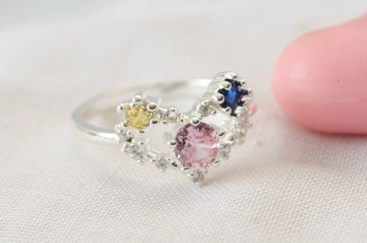 ABAN0087 Anillo corazon cubics