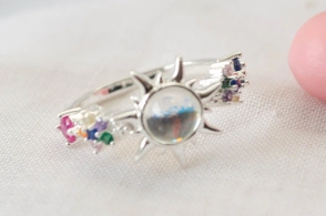 ABAN0088 Anillo cubics colores sol