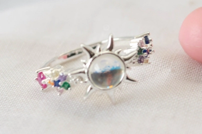 ABAN0088 Anillo cubics colores sol