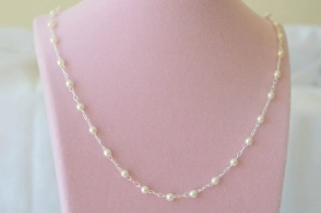 L-CA0010 Cadena con perlas 45cm